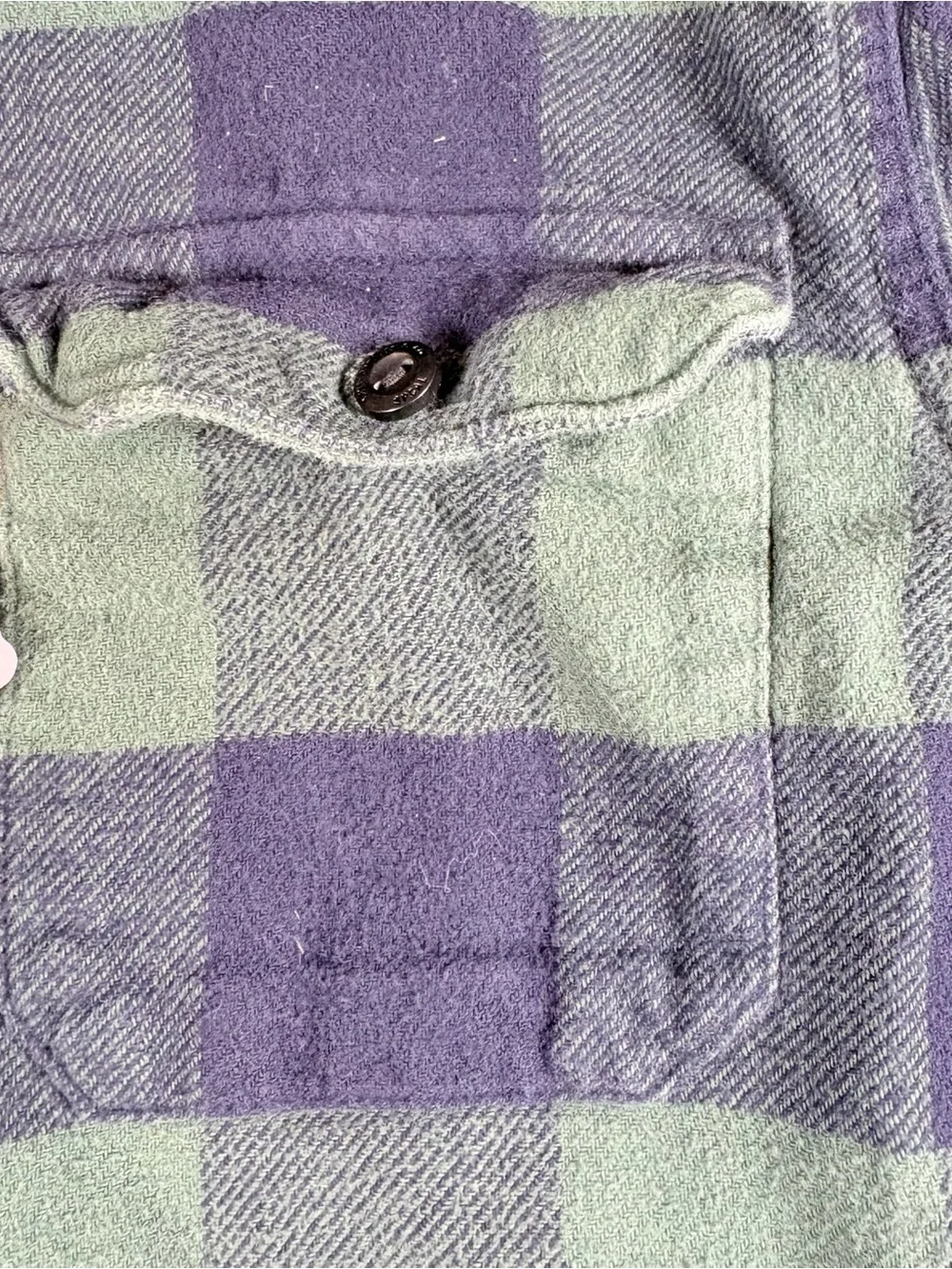 Levis Flannel Shirt Mens S Green Black Plaid Button Up Casual Cotton Batwing Tag